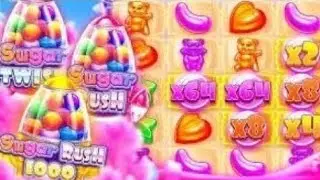 I hit a retrigger on Sugar Rush slot huge $10,000 high stake bonus buys compilation