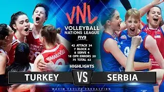 Turkey vs Serbia | Highlights | Women's VNL 2019