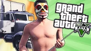 Смешные моменты GTA 5: забавные глюки с грузовиками, безумное рукопожатие! (GTA V Online)