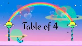 Table of 4| Multiplication Table of 4 |Maths Tables| Rhythmic Table of four, 