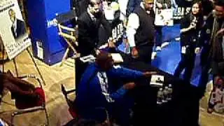 Magic Johnson Signing Books at NBA Store