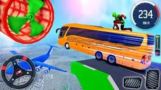 Bus Stunt Racing 3D Simulator - Impossible Bus Mega Ramp Driving - Android iOS GamePlay #01