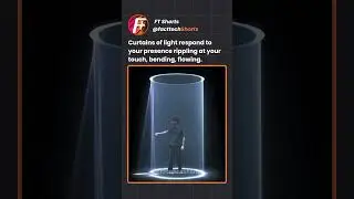 Curtains of Light Respond to Your Touch ✨ Interactive Tech in Motion | #shortsviral