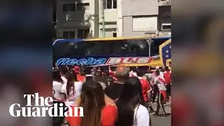 Boca Juniors bus attacked by River Plate fans before Copa Libertadores final