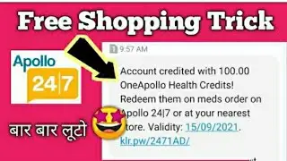 Apollo pharmacy free Rs.100 shopping | AIRTEL thanks apllo 24/7 Loot