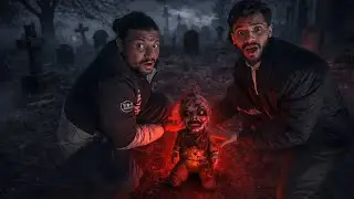 We found a creepy doll behind the graveyard 😱🪦|| buhat khoofnak labubu mil gaya😭