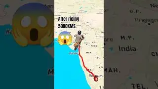 🤯After 5000KMS ride 😱😮KARNATAKA to WORLD'S HIGHEST SALT WATER LAKE. #shortsfeed #trending #bike #yt