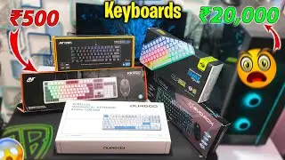 Rs 500 to Rs 20,000 Gaming Keyboards Unboxing 🎁 & Gaming Test Reviews🔥