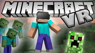 MINECRAFT IN VR?! (it's scary) - Funny Moments