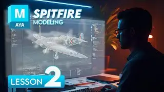How to Model Spitfire Aircraft Body in Maya | Lesson 2 &ndash; Fuselage Shaping