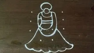 New year rangoli kolam with dots/creative girl rangoli design/sankaranti mugglu @NSchannelrangoli