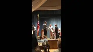 Officer Thomas Lane MPD Academy Graduation Dec 10th, 2019 receiving  the Community Service Award.