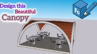 Canopy Design in SketchUp | Using 1001bit Pro & Sandbox Tools