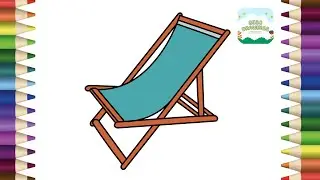How To Draw A Beach Chair Easy Step By Step | Beach Chair Drawing