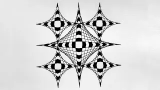 Geometric Star Design Using Straight Lines | How To Draw Simple Straight Line Design | Star Pattern
