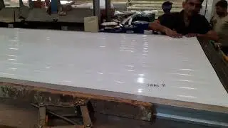 the making process of sandwich puff panel (insulated panel).with use of stopper