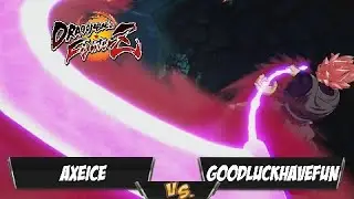 Axeice(Android 17/Nappa/Goku Black) Fights GoodLuckHaveFun(UI Goku/SSJ Goku/GT Goku)[DBFZ PS4]