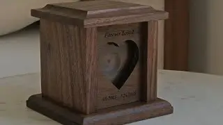 Tiny Walnut Pet Urn with Photo Slot &ndash; Personalized - Mad Tree Woodcrafts