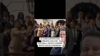 JD Vance BREAKS College Football Trophy During Ceremony
