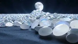 AI ASMR | Ultra Realistic Crystal & Gemstone Waves Rolling Onto the Beach