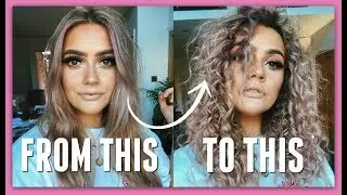 HOW I STYLE MY CURLY HAIR | EASY STRAIGHT TO CURLY TRANSFORMATION | EmmasRectangle