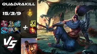 TOP Yasuo vs K'Sante [QUADRAKILL] - NA Grandmaster Patch 26.2