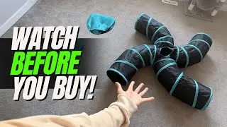 4-Way Cat Tunnel REVIEW - Collapsible Tunnels Tube toy for small PETS!