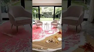 Her floor is amazing! 😱 The floor is covered with luxurious pink epoxy resin.