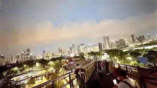 SKYWALK SPARK AT NIGHT WALK AROUNDS TOUR REVIEW malam @ Gelora Senayan Park South Jakarta Indonesia