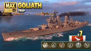 крейсер Goliath: MVP на карте Trap - World of Warships