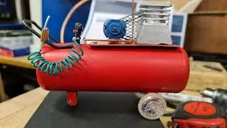 DIY how to build scale air compressor for garage diorama