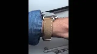 Omega Speedmaster on Tan Suede Leather