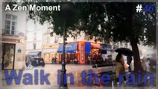 Walk in the rain in Paris