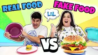 REAL FOOD vs FAKE FOOD Challenge 😱 Comida real vs comida falsa
