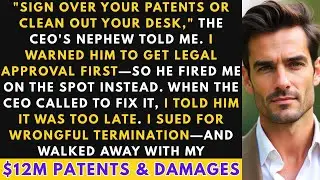 CEO's Nephew Fired Me for My Patents — I Sued and Took Back $12M | Office Revenge