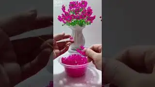 Art and craft, flower making with beads@AZsciCraft