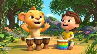 Baby Lion Missed the Jungle Music Class | Nursery Rhymes for Kids & Baby Songs