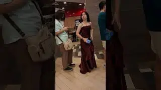 Ms Singapore Beautiful Ladies Bigger Butt Short Pants nice RightLeg Line Brown colour & SNEEZE