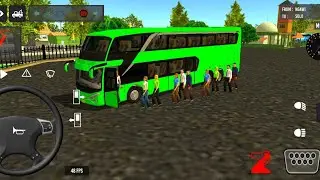 BUS SIMULATOR INDONESA || Bus🚌 Driving👮&zwj;♂️ City euro Coach bus Simulator 🔥-Android Gameplay Bus 2024