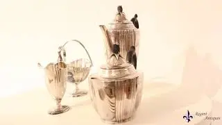 Antique Silver plated cased Tea Set Walker & Hall, Sheffield
