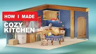 Cozy Kitchen in Blender 2.8 - 3D Modeling,Texturing,Lighting,Animation,Composition
