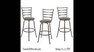 (Big Sale New) Set of 3, Swivel Bar Stools, Adjustable Height 24-29