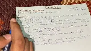 Ammonia | excretory material | topic excretion new book of biology