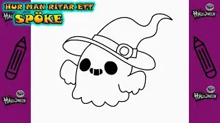 👻 Hur man ritar ETT HALLOWEEN SP&Ouml;KE | Rita Det Sj&auml;lv | L&auml;r dig att rita enkelt