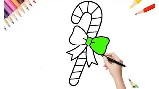 How to draw Christmas easy stuff candy cane// Christmas drawing @Neeturana11