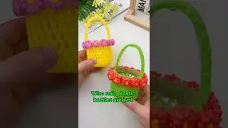 Turn Trash into Treasure! Cute Basket from Plastic Bottle 😍#DIYCrafts #RecycleIdeas #ShortsCrafts