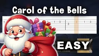 Carol of the Bells - Christmas Song - EASY Guitar tutorial (TAB)