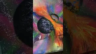 Planets colliding custom painting for Elijah😎🤙 #learnwithme #spraypaint #planets