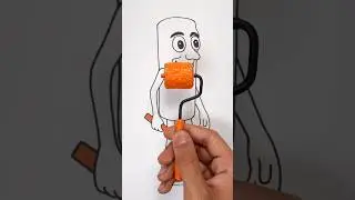 Tung Tung Tung Sahur Acrylic Paint Art 😍 #art #paintingstyles #shortsvideo