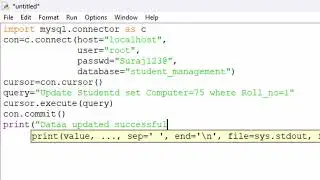 How to use update command in Python to update your sql table and record@COMPUTEREXCELSOLUTION #sql